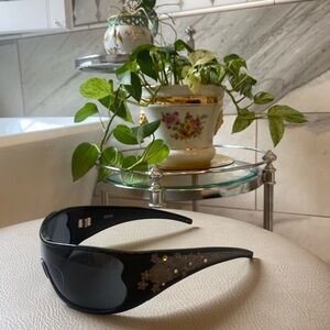 Vintage Rhinestone 1998 Badgley Mischka dark sunglasses “Joseph”